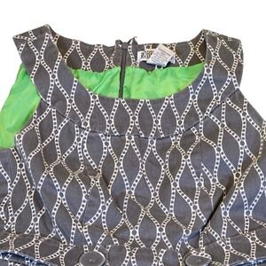 Robbie Bee Sleeveless Gray Dress - Women's Size‎ 6 - Geometric Print